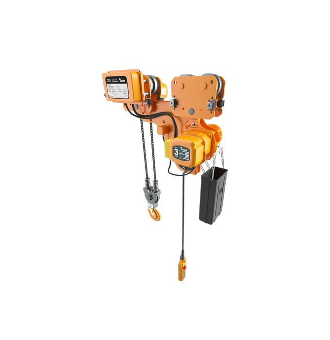 It is a cost-effective hoist that can lift the hook up to the maximum height on the lower part of the transverse rail. This enables the hoist to match clearance height of buildings and ships, etc.
